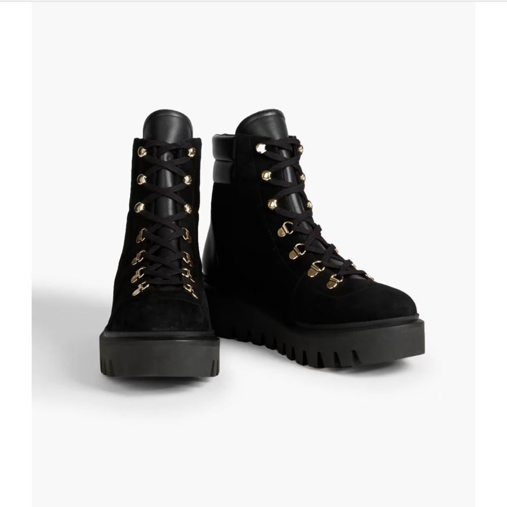 Stuart Weitzman Chalet Lug Suede Combat Boot (Platform)